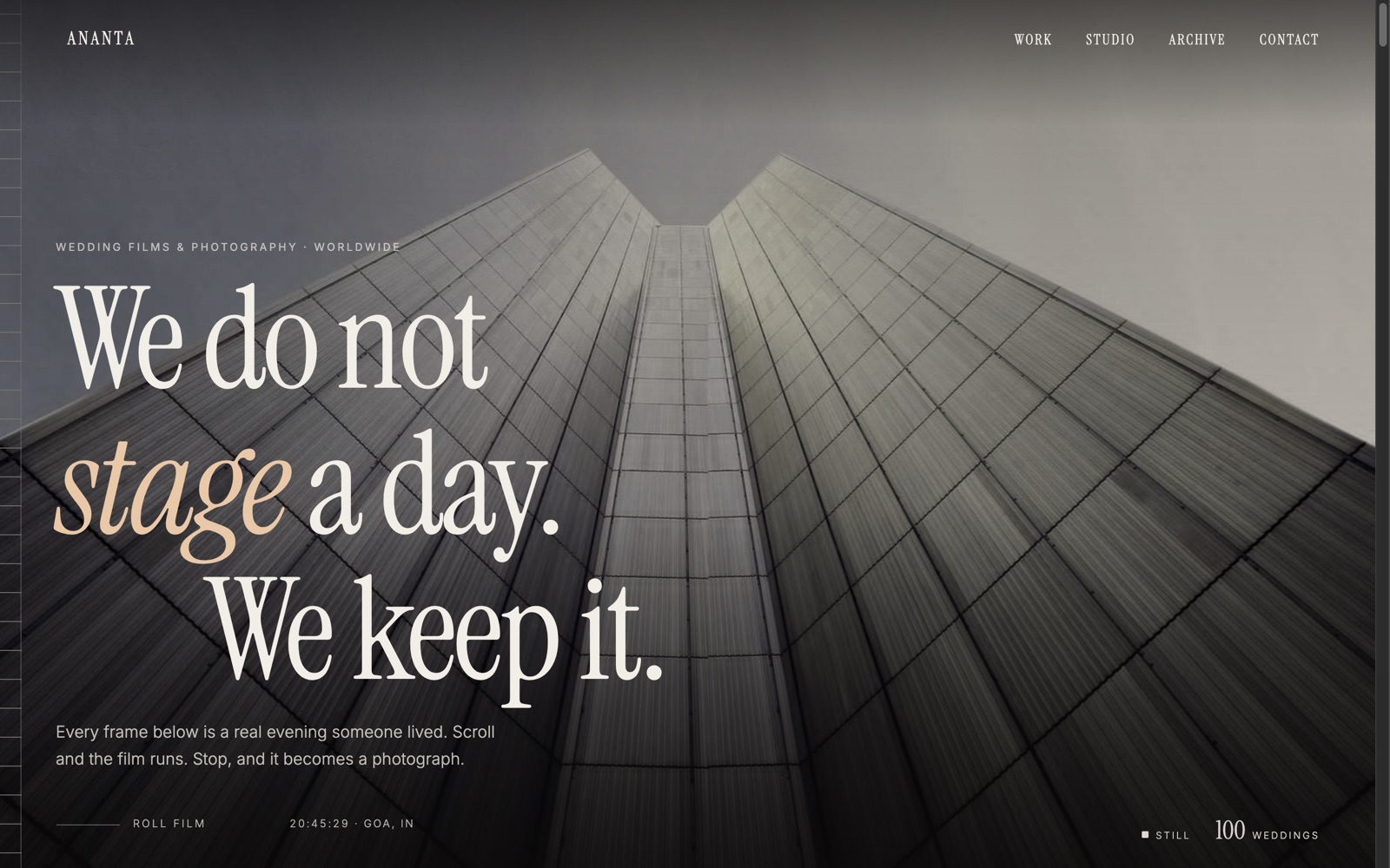ANANTA — the live site