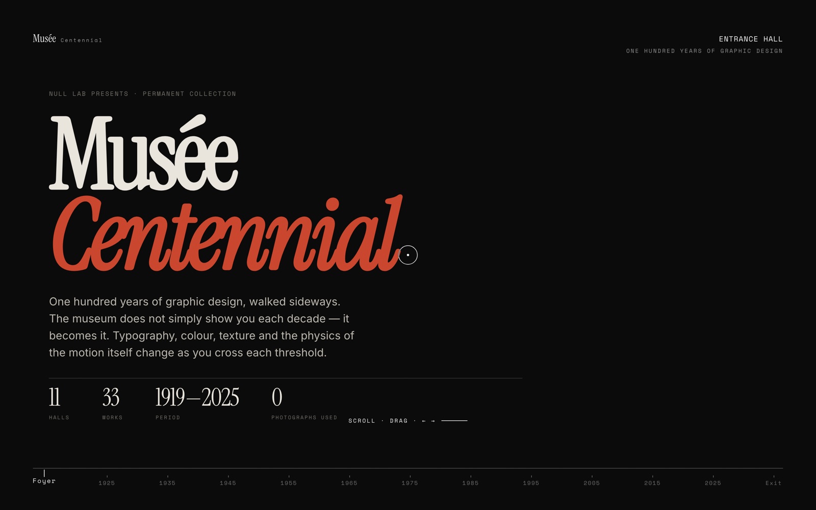 Musée Centennial — the live site